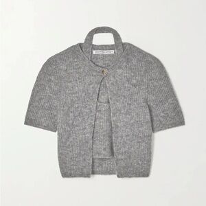 Alexander Wang Cropped Hybrid Sweater Set Size Small